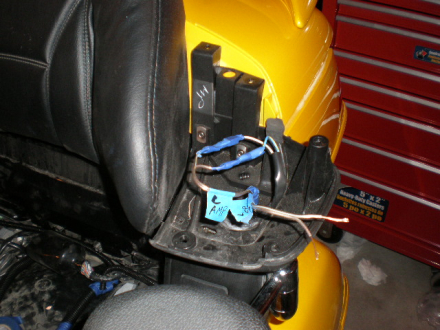 Wires to rear speakers