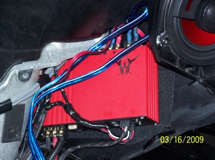 Put the main amplifier on one side...